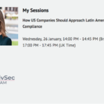 Picture of Lily Li with time and date for PrivSec LatAm speaking event.