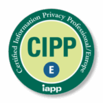 Certified Information Privacy Professional/Europe (CIPP/E) badge from the International Association of Privacy Professionals (IAPP)